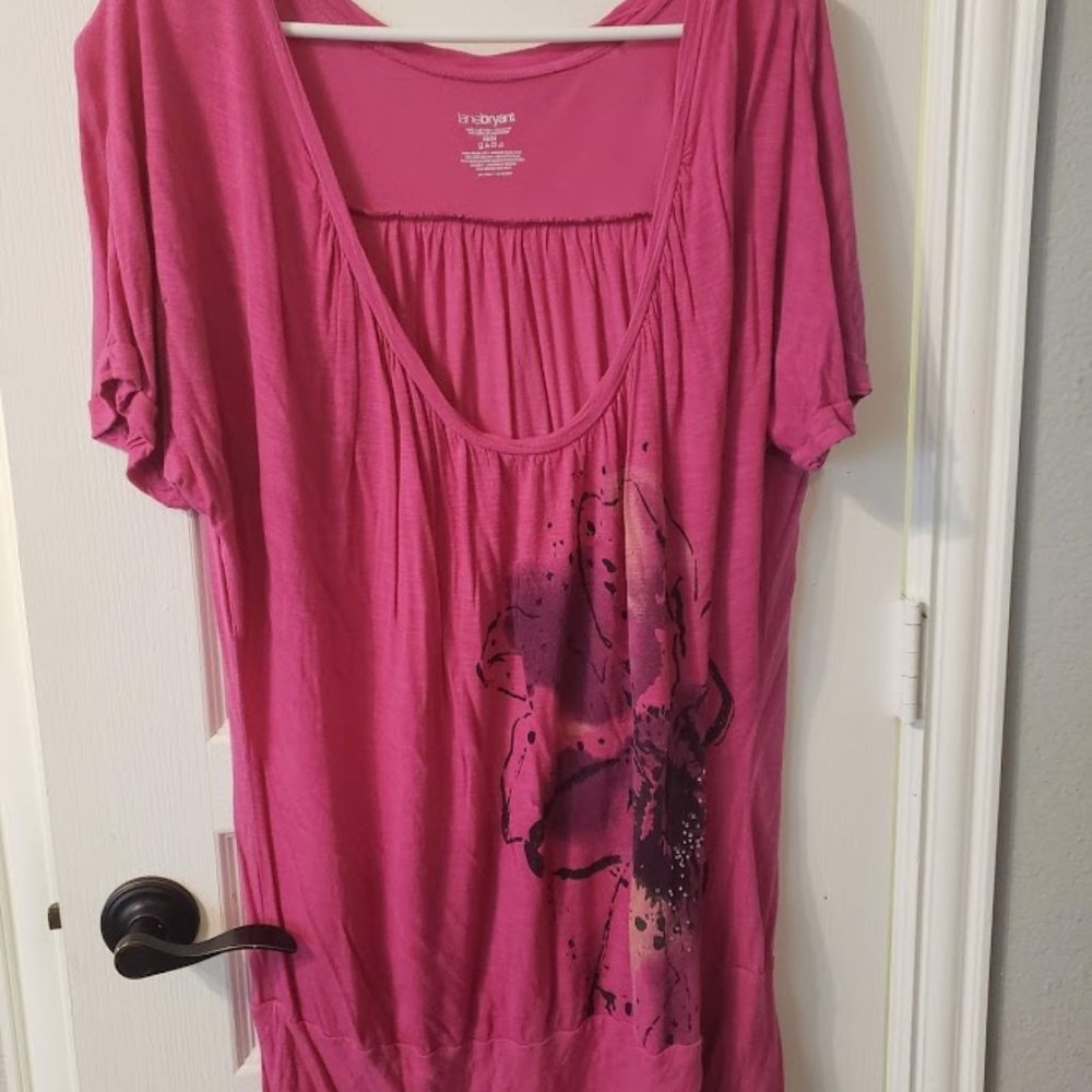 Lane Bryant Pink Shirt w/ Design
